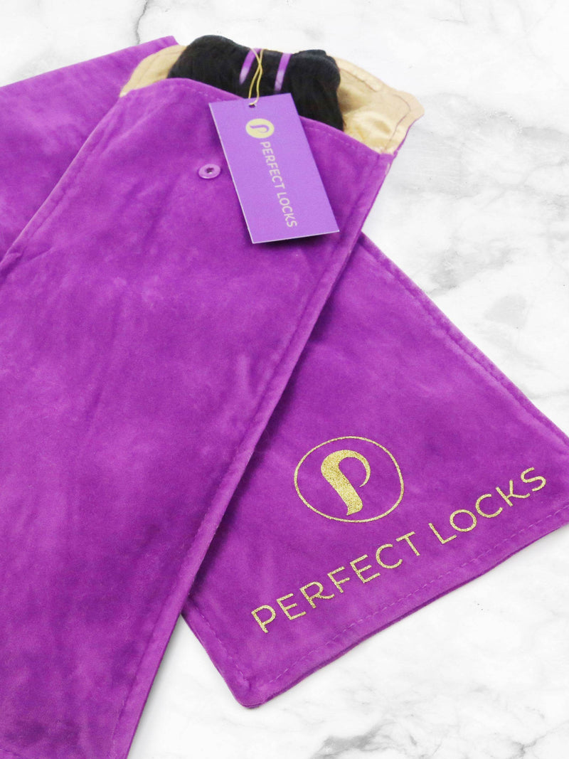 Golden Brown  Perfect Locks 2x Curly Tape-In Hair Extension Bundle Deal (20 pieces), store in purple cloth bags with tag.