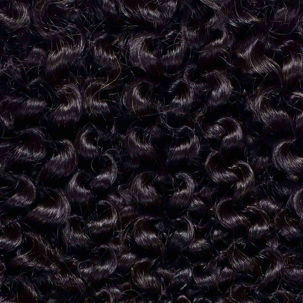 3 x kinky curly machine weft bundle deal + closure by perfect locks