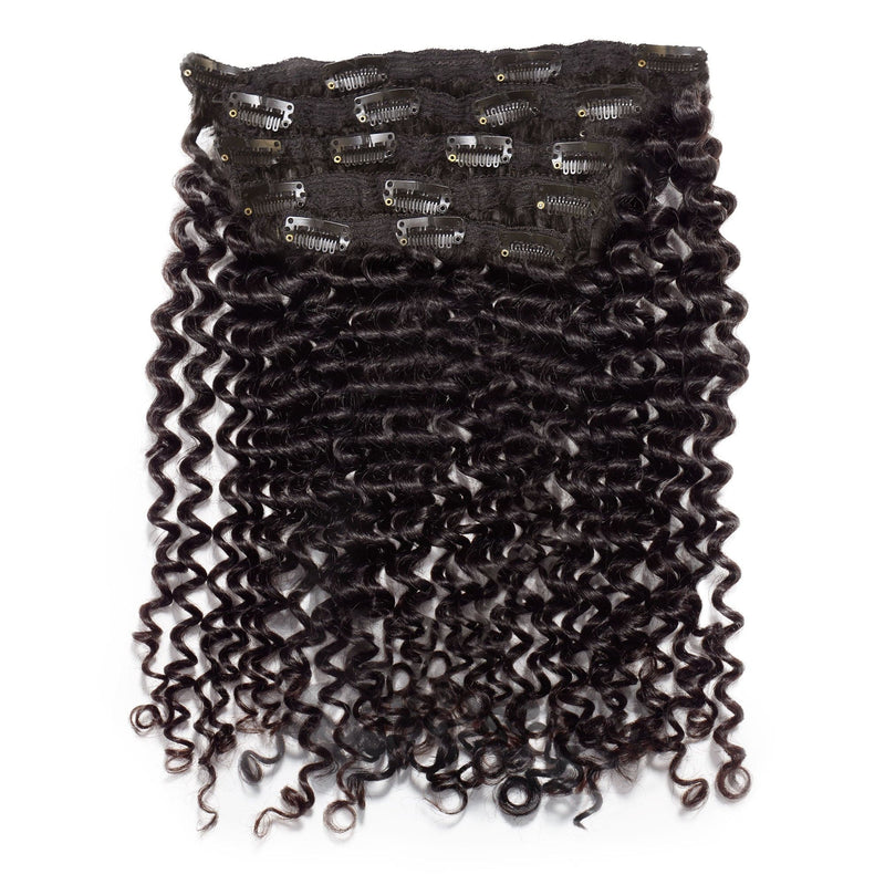 Tight Curly Lace Clip Ins Natural Black 