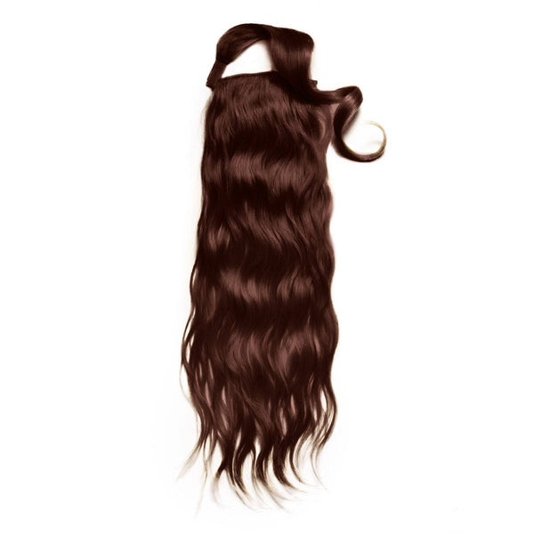 Fluffy Pigtail Extensions in Brown