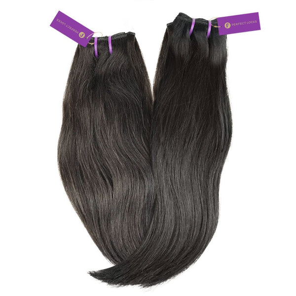 2 x Straight Virgin Hand-Tied Weft Bundle Deal