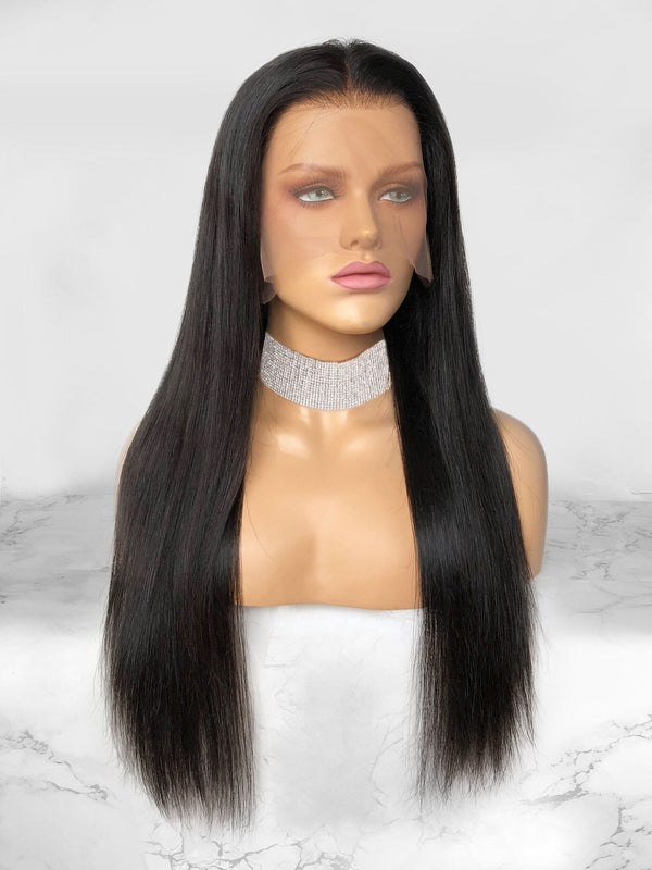 straight full lace human hair wig