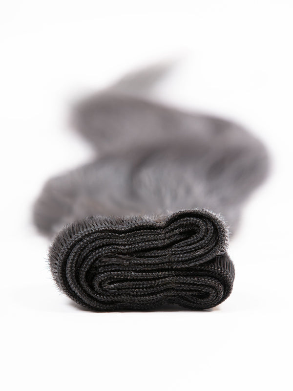 close up of straight hair bundle
