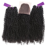 2 x tight curly bundle deal + closure by perfect locks