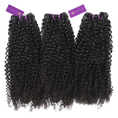 3 x Tight Curly Machine Weft Bundle Deal