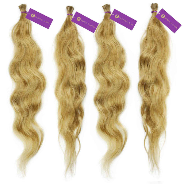 4 x Wavy Fusion I-Tip Hair Extension Bundle Deal